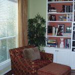 Living Room - Reading Nook - Side Chair and Bookshelves