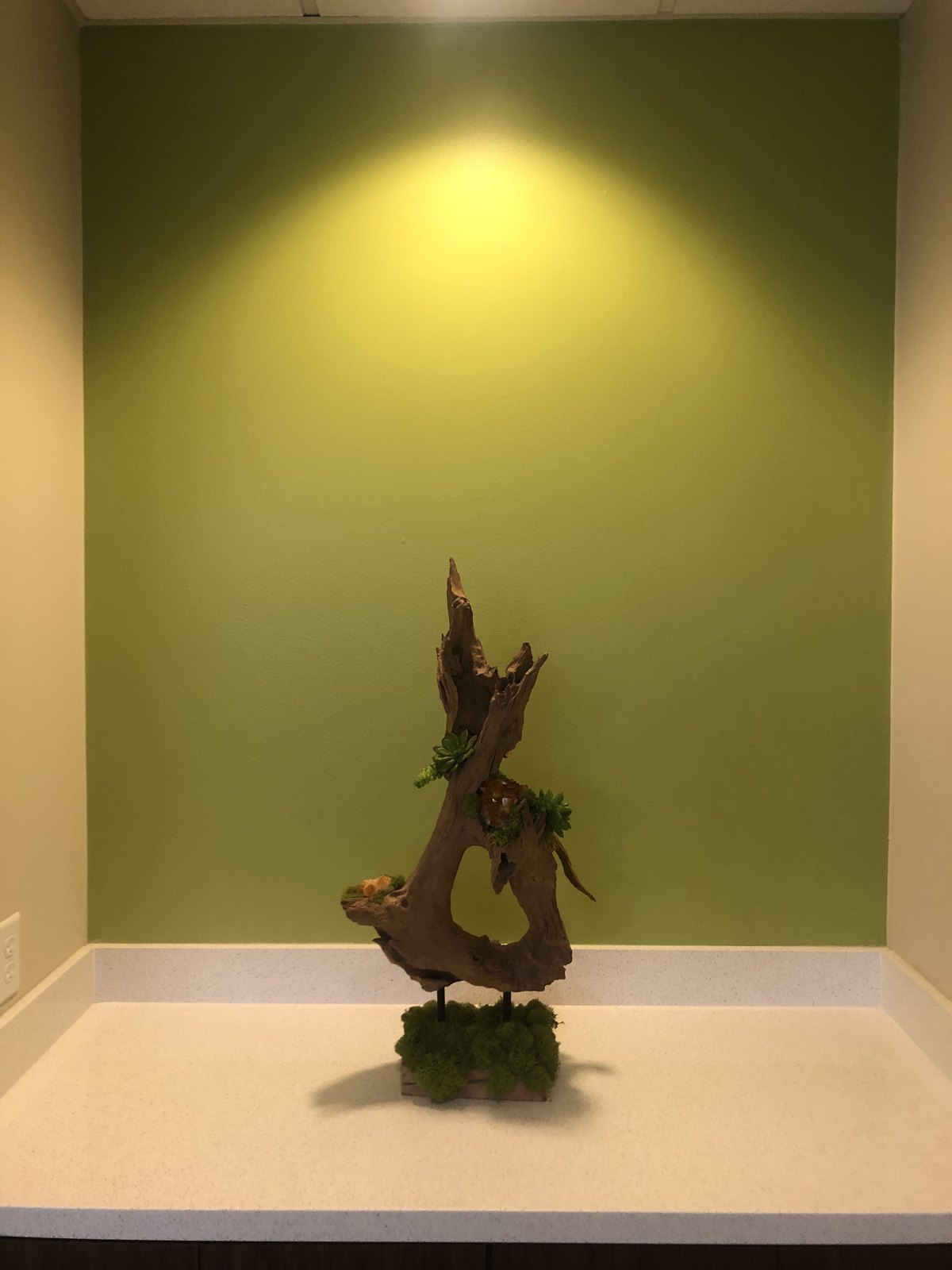 Conference room niche in a commercial interior with seating and detailed millwork